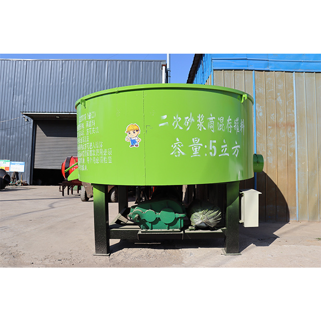 High Quality 15HP Diesel Mortar Pan Mixer 5M3/H Concrete Pan Mixing Machine With Hopper