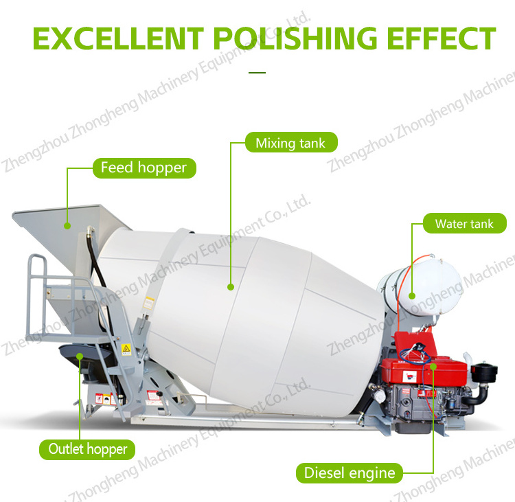 Diesel Engine Truck Mounted Cement Mixer Customized Capacity 2-12CBM Concrete Mixer Drum Concrete Mixing Tank