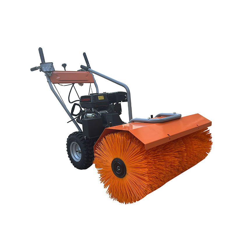 Walk Behind Gasoline 15hp Snow Plow Rolling Brush Snow Removing Sweeper Light Weight Snow Remover