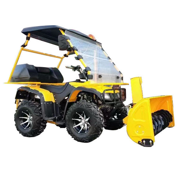 High Power 25.2hp Snowplow Gas Powered Roller Brush Snow Sweeper For Snow Removing And Cleaning