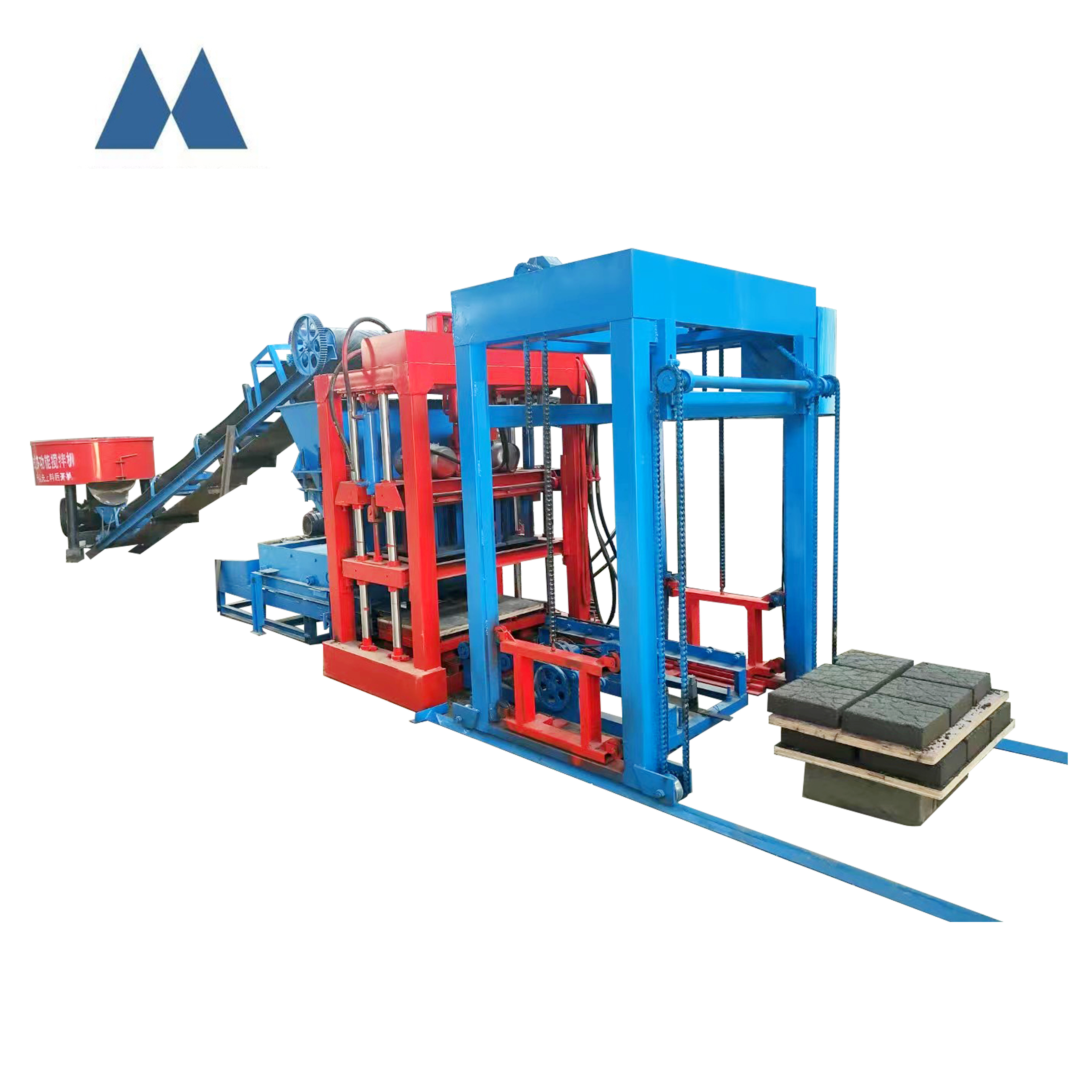 Large Capacity Automatic Concrete Hollow Block Maker 380V 7.5KW Cement Brick Making Machine