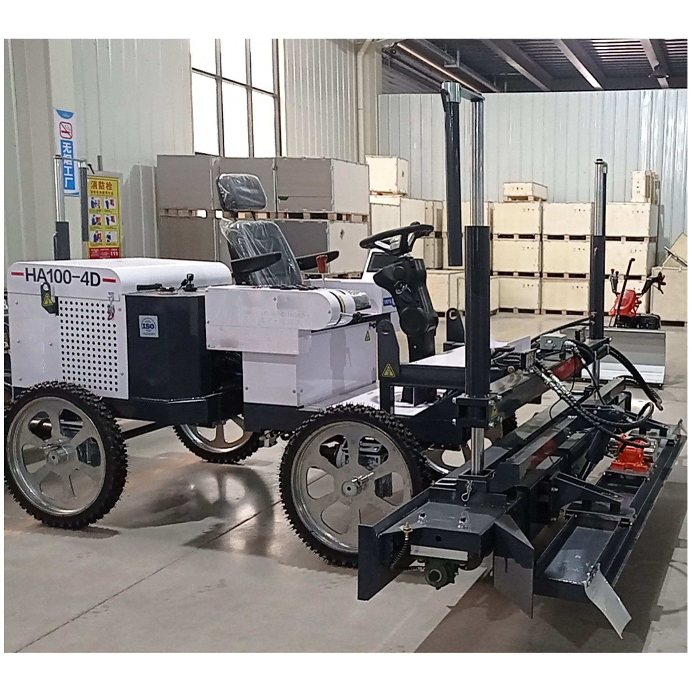 Hydraulic Concrete Laser Screed Vibration Frequency 4000 RPM Self-leveling Cement Laser Paving Machine