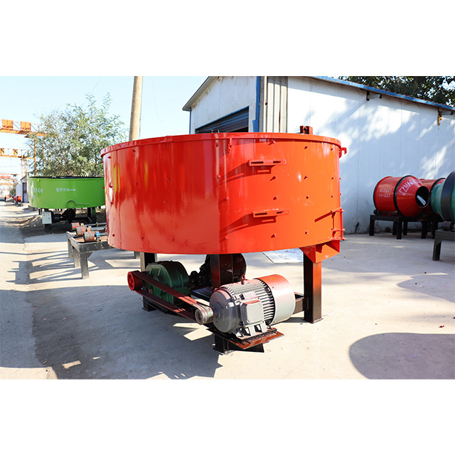 High Quality 15HP Diesel Mortar Pan Mixer 5M3/H Concrete Pan Mixing Machine With Hopper