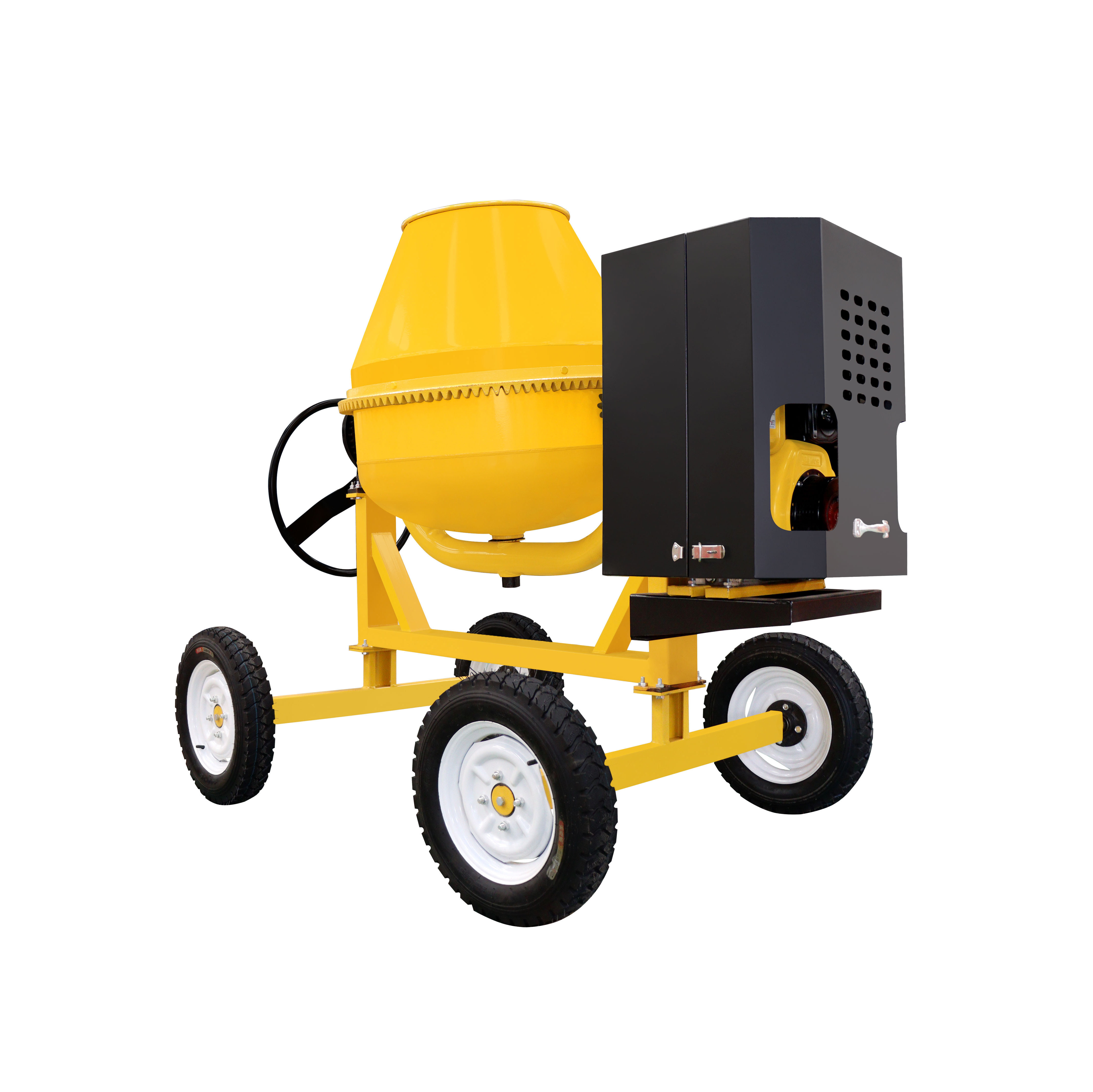 Cement Concrete Mixer 350l Mobile Diesel Gasoline Engine Self Loading Concrete Mixer