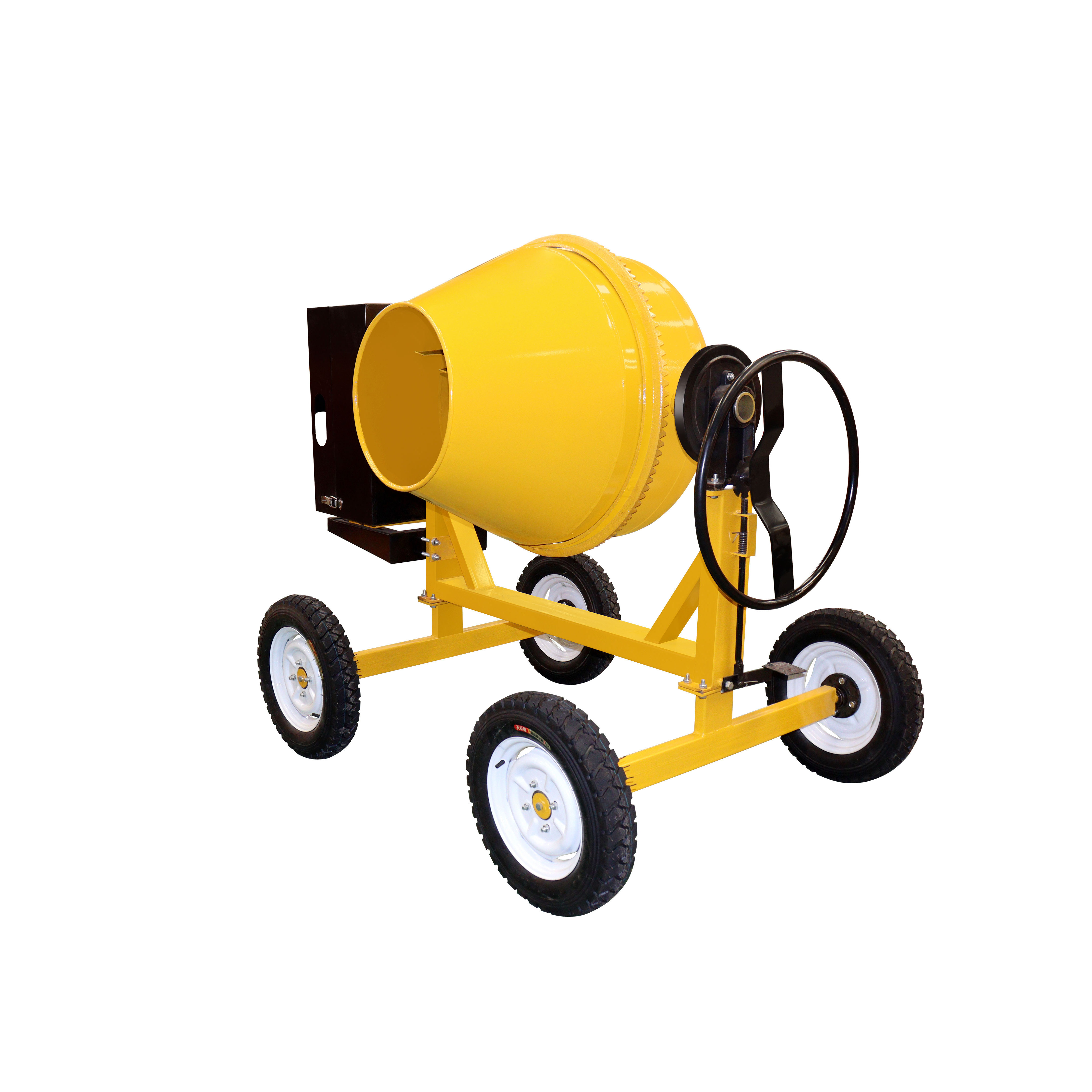 Cement Concrete Mixer 350l Mobile Diesel Gasoline Engine Self Loading Concrete Mixer