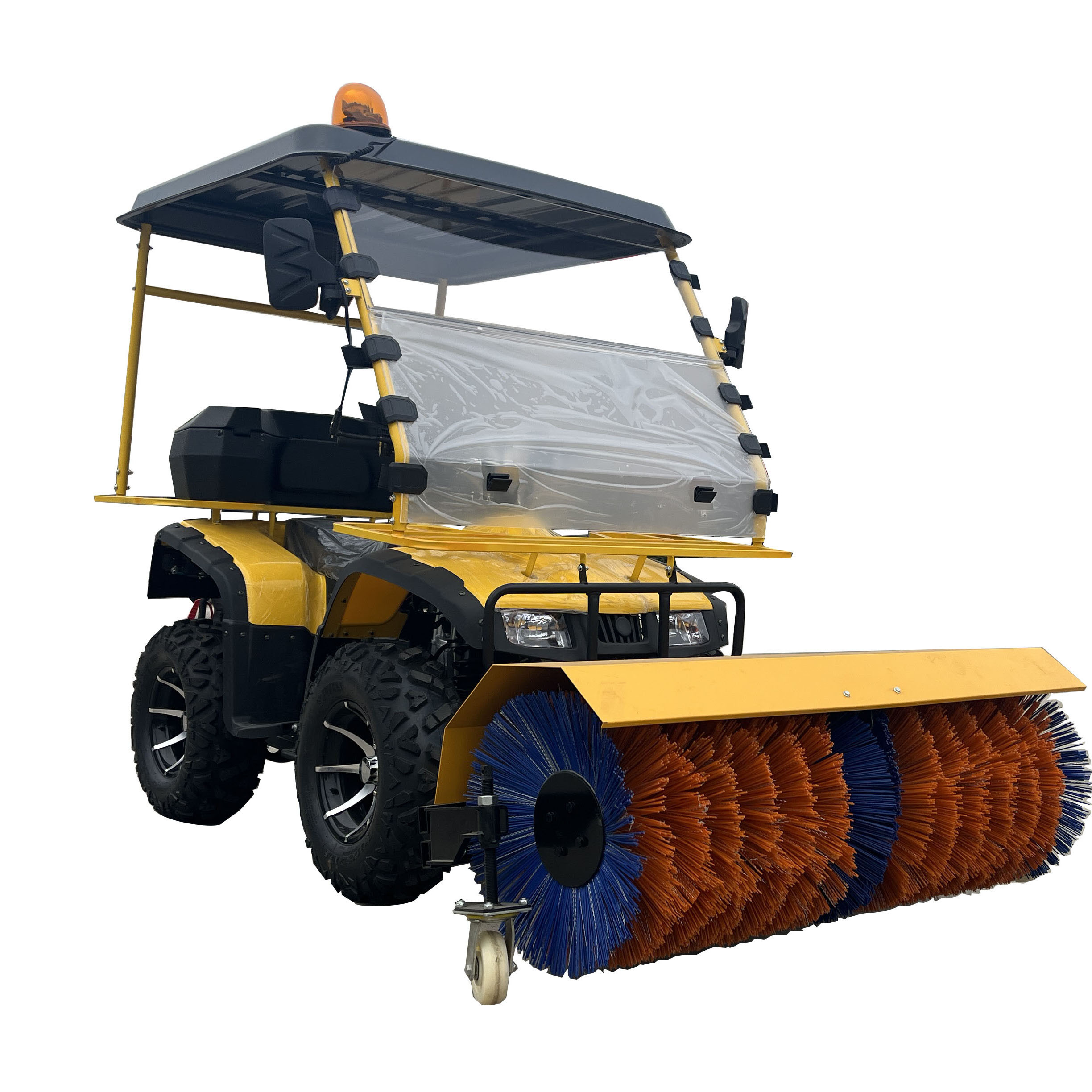 High Power 25.2hp Snowplow Gas Powered Roller Brush Snow Sweeper For Snow Removing And Cleaning