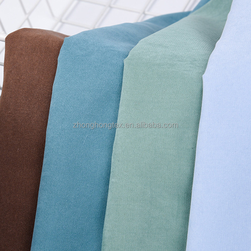 wholesaler fabric for clothing 85 Poly 15 nylon micro peached fabric twill waterproof sanding fabric