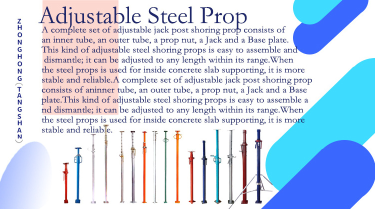 Heavy Duty Acrow Shoring Steel Jack Prop Shoring Support Scaffolding System Scaffolding Steel Prop