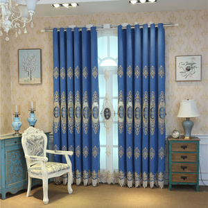 Royal Turkish bedroom luxury embroidered blackout curtains for manufactured home