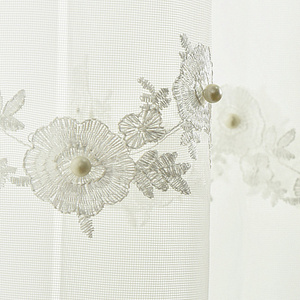 Nail Bead Window Curtain Fabric Embroidery  Manufacturers Direct White European Mosquito Net Curtain Living Room Curtains