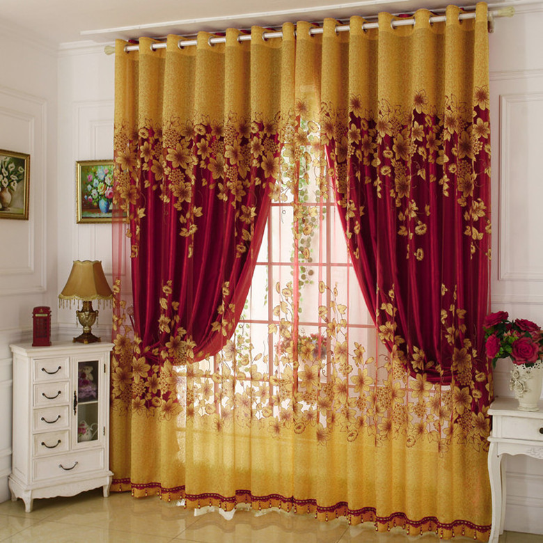 Turkish sheer curtains hot selling  embroidery curtain ready made luxury