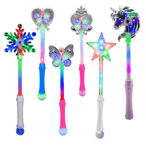 Fairy Luminous Light Up Wand Multicolor Lighting Toy Unicorn Baton LED Snowflake Wand Glow Lighting Toys For Kid