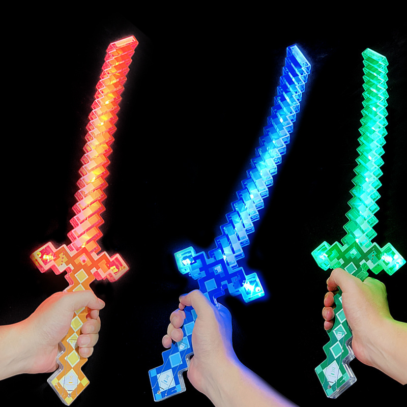 Led Light Up Toys Ninja Light Samuai Saber Flashing Plastic Pixel Light Up Katana Swords