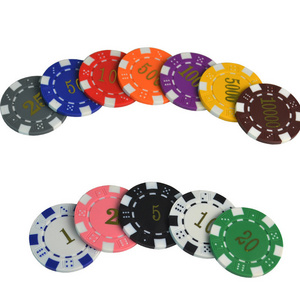 11.5g/pc  Texas Poker Jeton Games Fichas Casino Black Jack Pokersatr ABS Poker Chips metal Coins