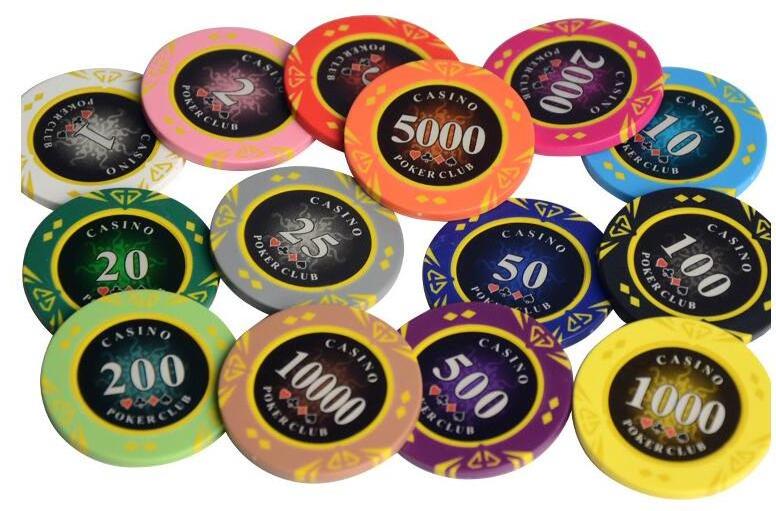 14g Diamond Coins Clay Texas Poker Chip Sets Casino Chips Entertainment Accessories Poker Card Guard