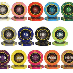 New 14g Royal Casino Monte Carlo Poker Chips Customized Poker Clay Chips