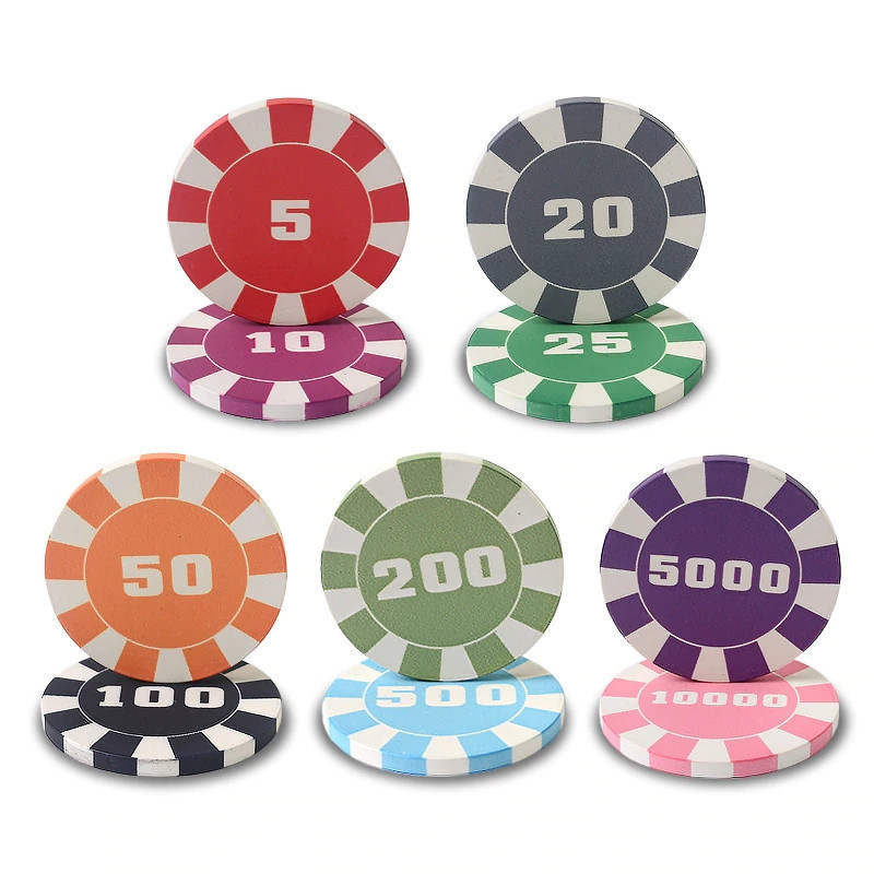 High-End Customized Ceramic Poker Chips Wholesale Directly Customizable Color and Weight Material Jetons de Poker