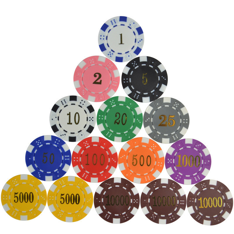 11.5g  Dice Striped Casino Poker Chips  Poker Jeton Games Fichas Casino Black Jack Pokersatr ABS Poker Chips