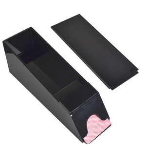 HOT Professional Black Card Holder Shoe for 8 Decks Poker Cards for Adult Puzzles and Cards Enthusiasts with Cover