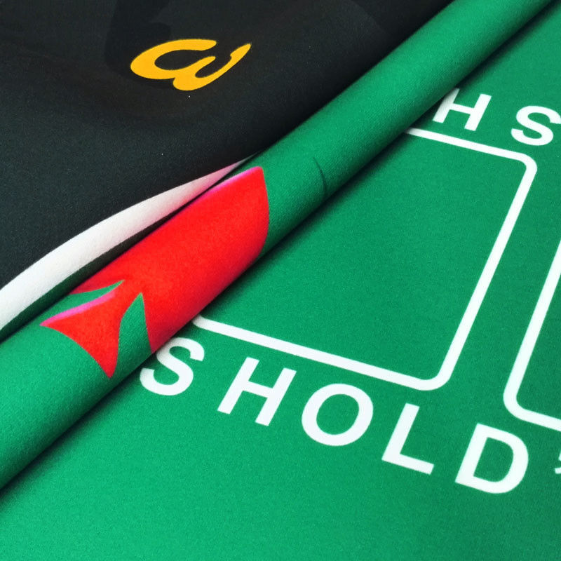 2 colors 2.4* 1.2m Texas Hold'em Poker Suede Rubber Table Cloth Table Top Digital printing Casino Board Game Poker Accessory