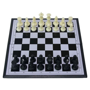 Folding Magnetic Plastic Chessboard Board Game Portable Kid Toy International Chess Folding Portable chess  Game