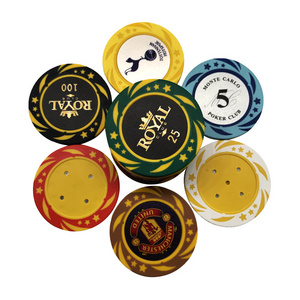 Pro Monte Gram Set Ceramic Clay Professional Poekr Chip Horsehead Royale Golf Plastic Poker Chips Monte Carlo For Casino