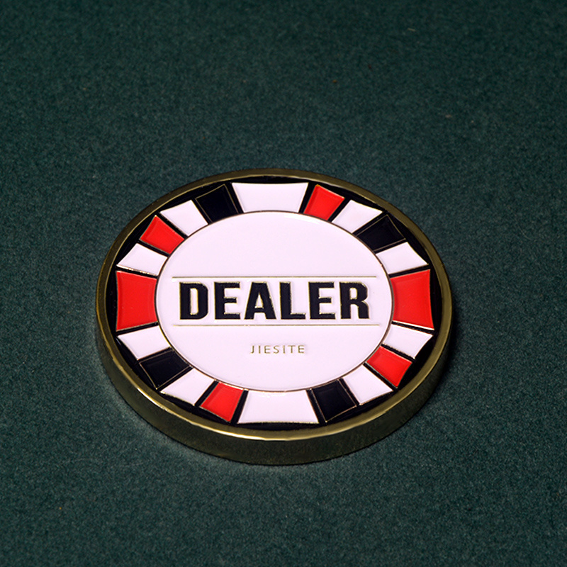 High Quality 3PCS/SET Metal Round Dealer Chip,Dealer Button Casino Game Button casino accessories gambling supplies