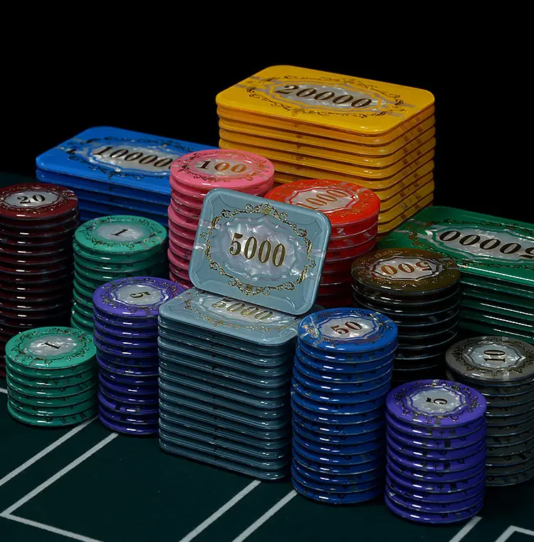 High Quality Wholesale crystal  rectangle plaque poker chips