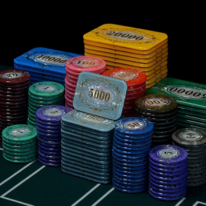 High Quality Wholesale crystal  rectangle plaque poker chips