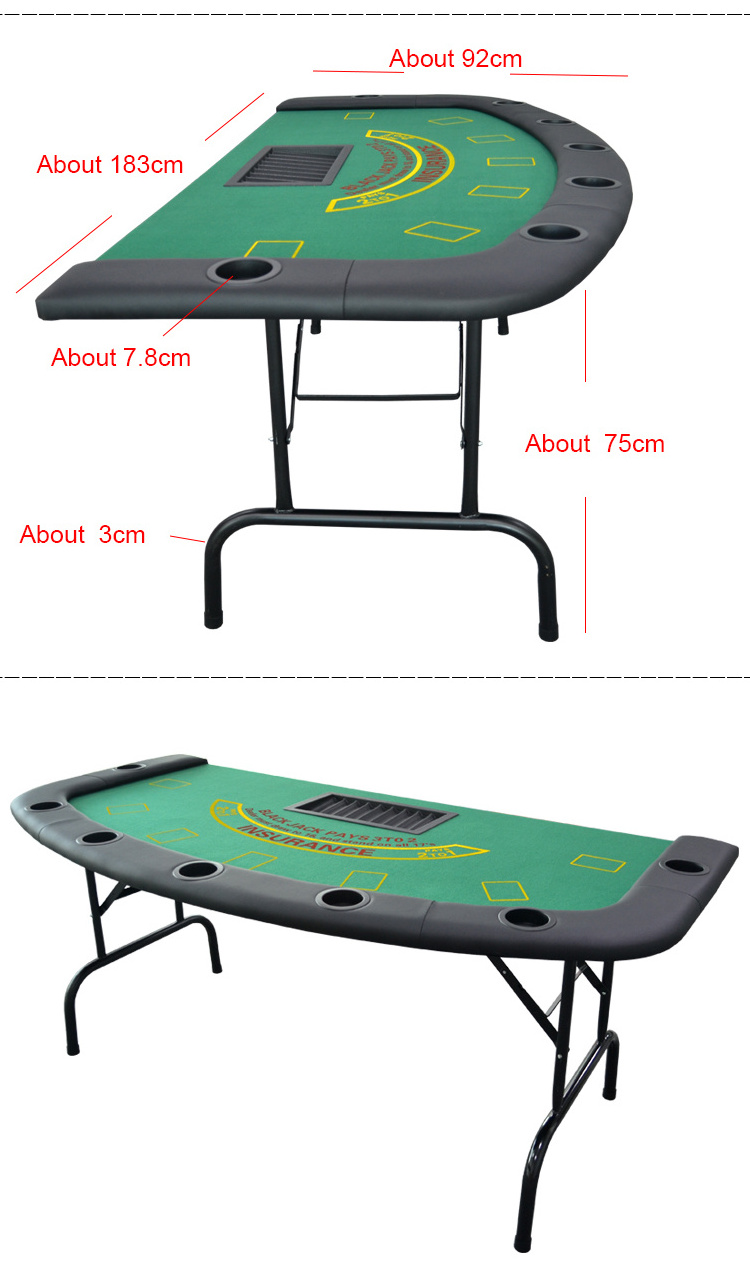 New blackjack game folding poker table cheap, durable and beautiful gambling table Custom Casino table Wholesale