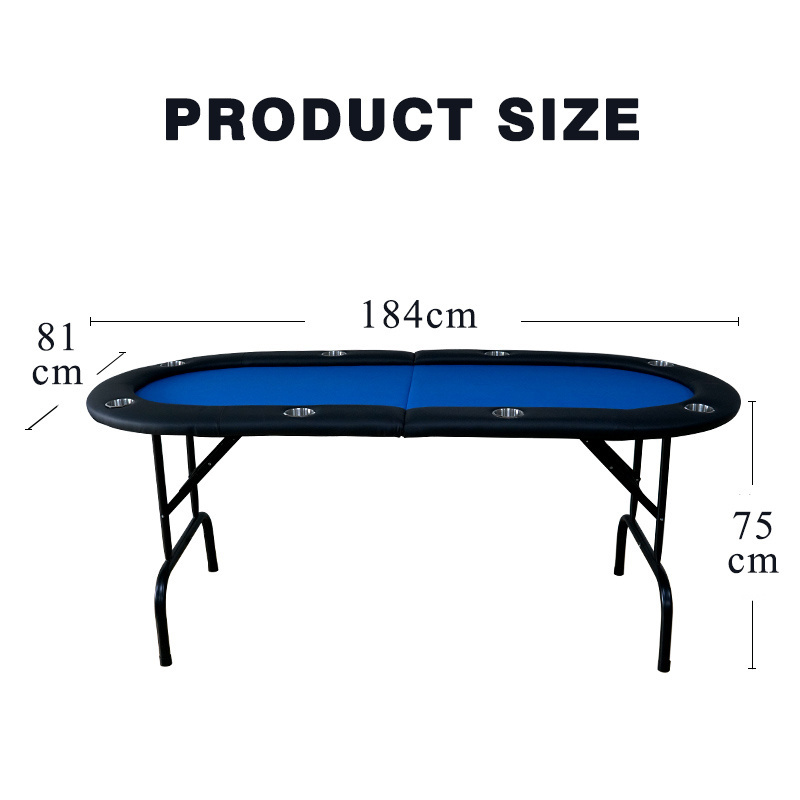 213*107*76cm 4colors Casino Foldable Poker Table Texas Hold'em Baccarat Three Fold with Waterproof Fabric