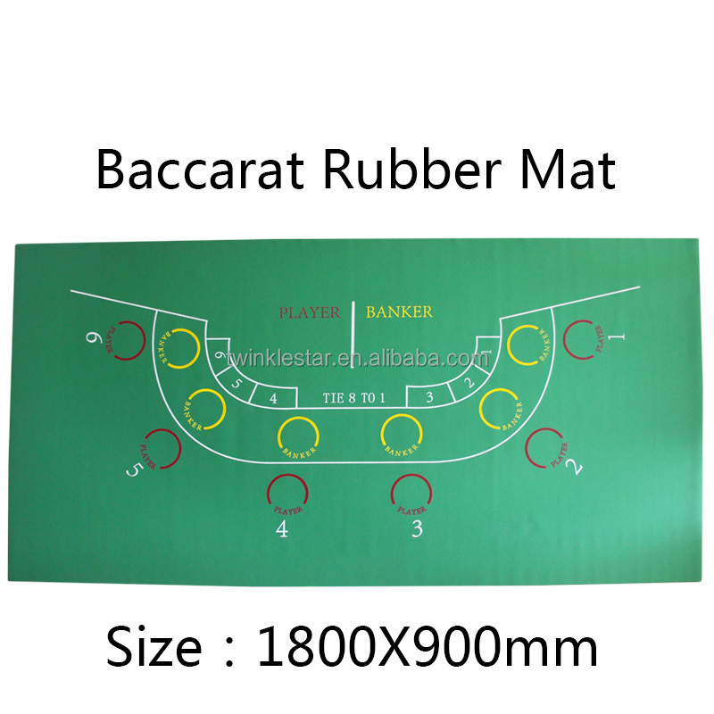 1.8m Rubber Purple Baccarat Casino Poker table cloth mat