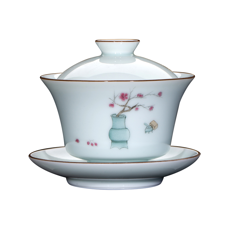 Wholesale Jingdezhen Porcelain Kung Fu Tea set mutton fat jade Chinese high-end Ceramic Tea Cup home office Teapot gift box