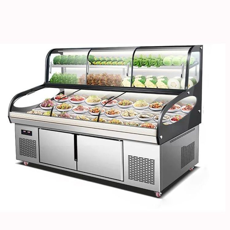 Fish Display Freezer Flat Glass Fish Display Frozen Ultra Freezer For Food