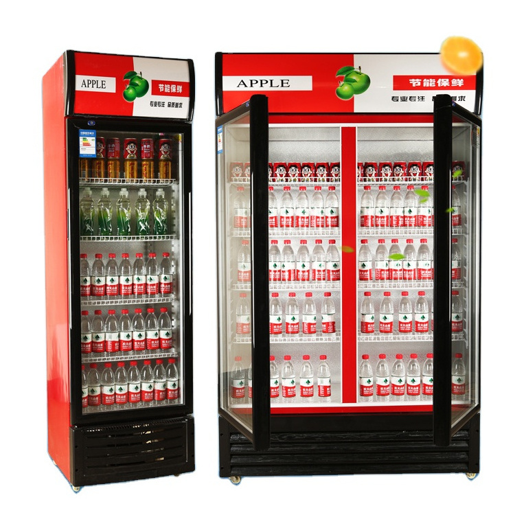 Commercial Vietnam supermarket freezer refrigeration equipment glass door side by side Pepsi display refrigerator