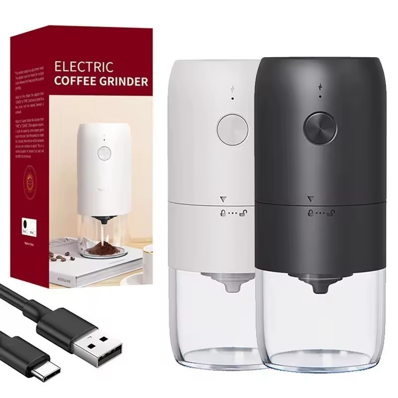 Rechargeable Professional Electric Bean Grinder Commercial Portable Adjustable Coarseness Coffee Grinder