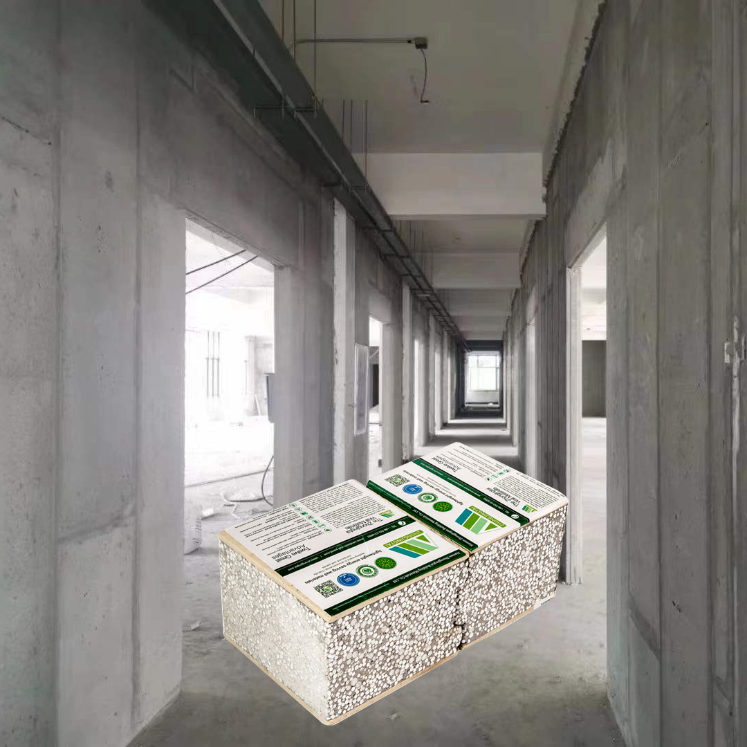 eps icf block  Energy Saving Composite Cement Wall Panel Fireproof EPS Sandwich Wall Panel for Hotel Construction Materials