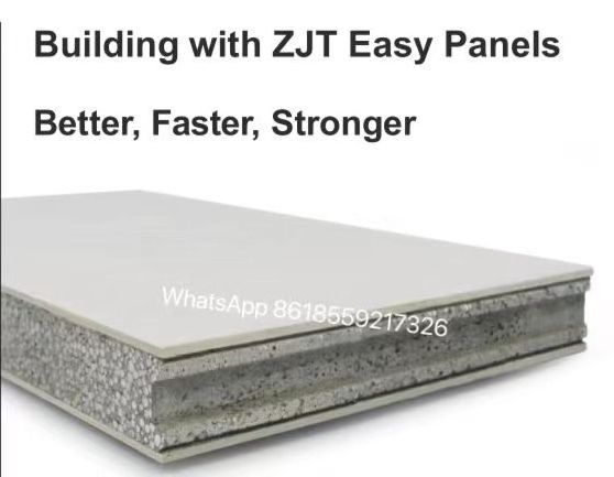 Exterior/Interior Wall Panel Sound Insulation Lightweight EPS Cement Sandwich Panels for Modern Buildings