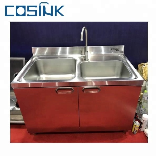 Zhongkai Cosink high quality Bar kitchen counter top kitchen sinks 304 stainless steel with cabinet