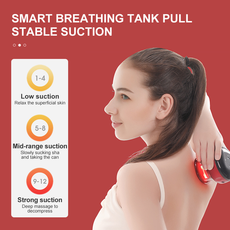 Hot Sell USB Charging Vacuum Suction Cupping Electric Body Vacuum Smart Cupping Massage Electric Vacuum Therapy 6 Gear Massage