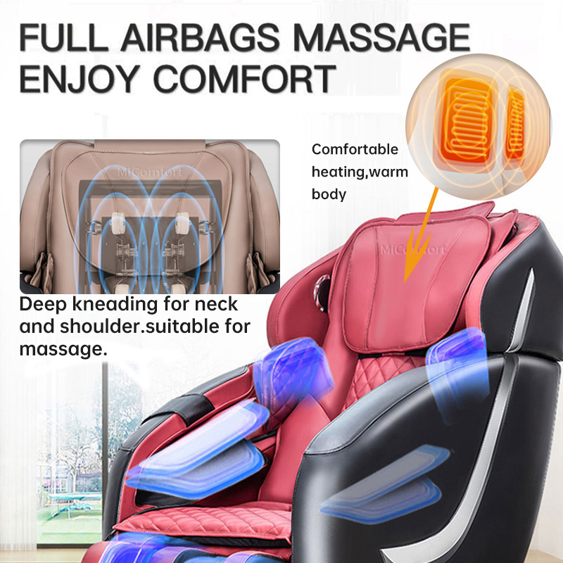 High Level Electric Luxury Massage Chair Touch Screen Zero Gravity 4D SL Track Shiatsu Full body Airbags Massage Chair