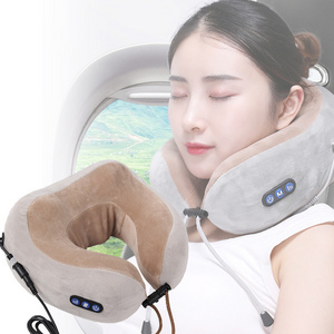 U Shaped Kneading Neck Massage Travel Pillow Car And Home Massage Pillow Rechargeable Massage Pillow