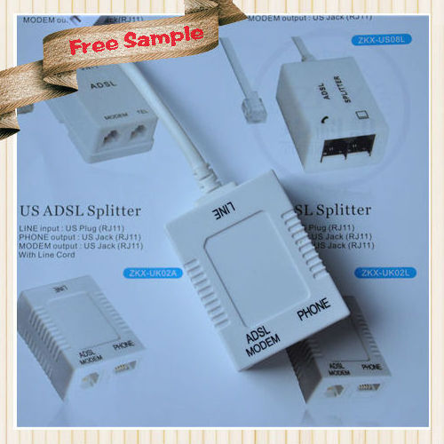 Telephone Phone Network RJ11 Cable Line ADSL Modem Micro Filter Splitter