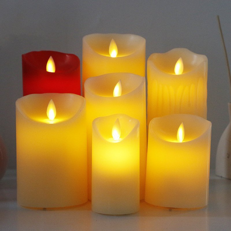 Battery Operated Remote Control Led Candles Flickering Flameless Smokeless Candles for Wedding Christmas Decorations