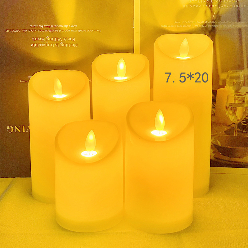 Battery Operated Remote Control Led Candles Flickering Flameless Smokeless Candles for Wedding Christmas Decorations