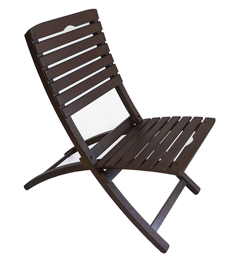 Wooden painted lounge chair folding footrest lounge chair