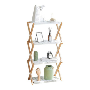 2 Tier Plant Stand Organizer and Shoe Rack Bamboo Foldable Shelf