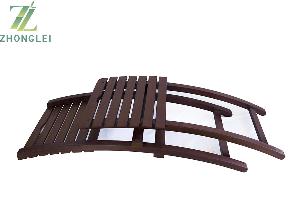 Wooden painted lounge chair folding footrest lounge chair