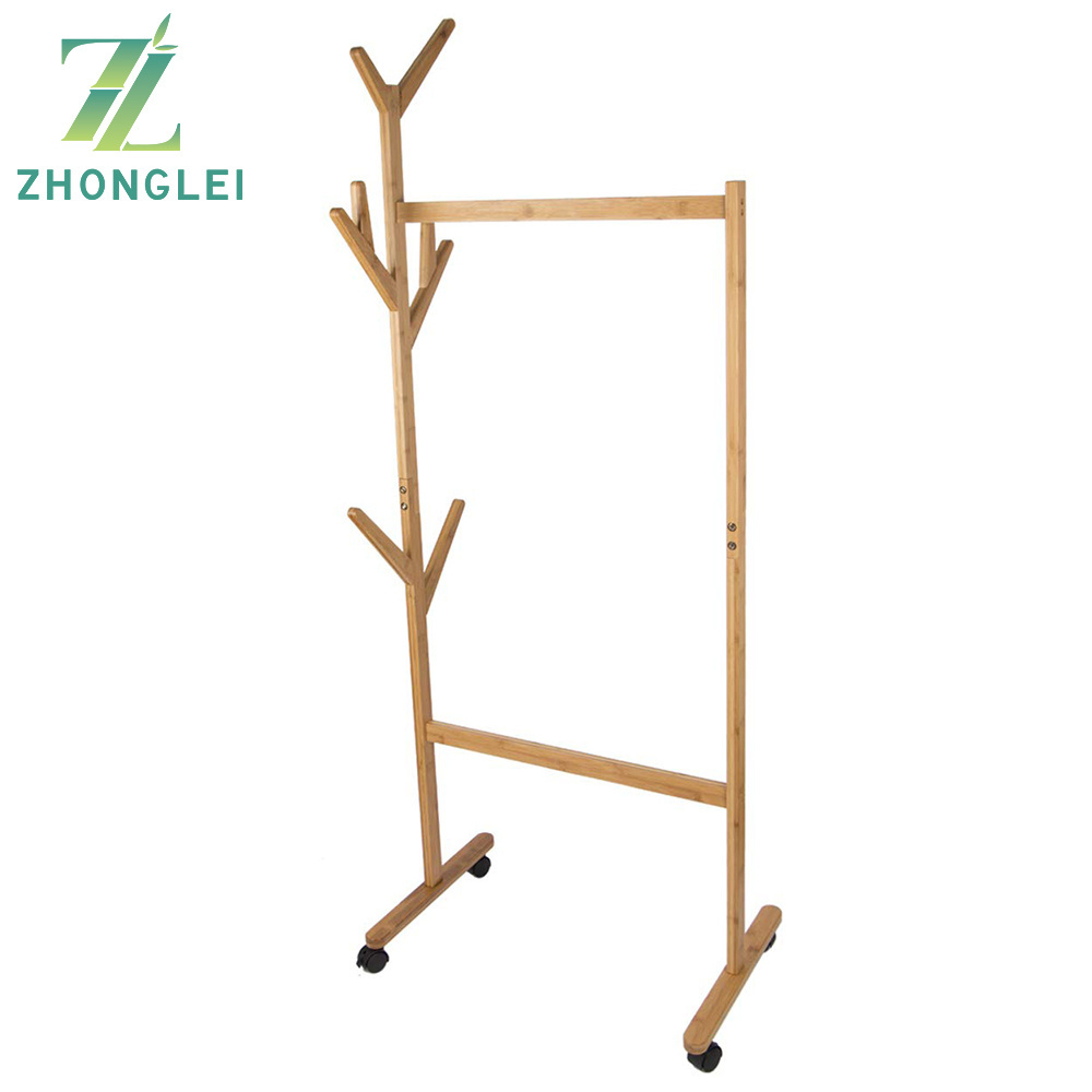 Hanger 2 fold 1 hanger rolling garment stand with bottom stand Rolling closet organizer