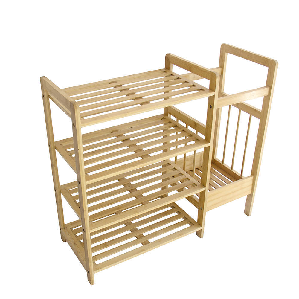 Wholesale Shoes Bench Entryway Organizer Standing Vintage Living Room Bamboo Shoe Cabinet 4 tier shoe rack